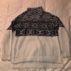 Merona Blue & White Turtleneck